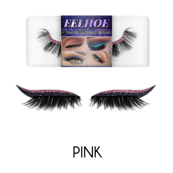 EELHOE glue-free imitation Mink Hair False Eyelashes Self-adhesive False Eyelashes European and American 3d Eyelash eyeshadow Eyeliner - Image 2