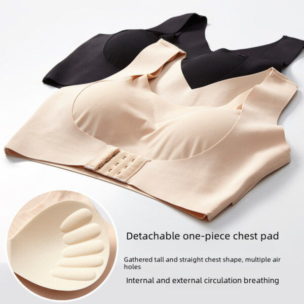 Summer Ice Silk Underwear Seamless Breathable Corrective Shape Underwear Beautiful Back No Steel Ring Front Buckle Push-Up Ultra-Thin Underwear - Image 3