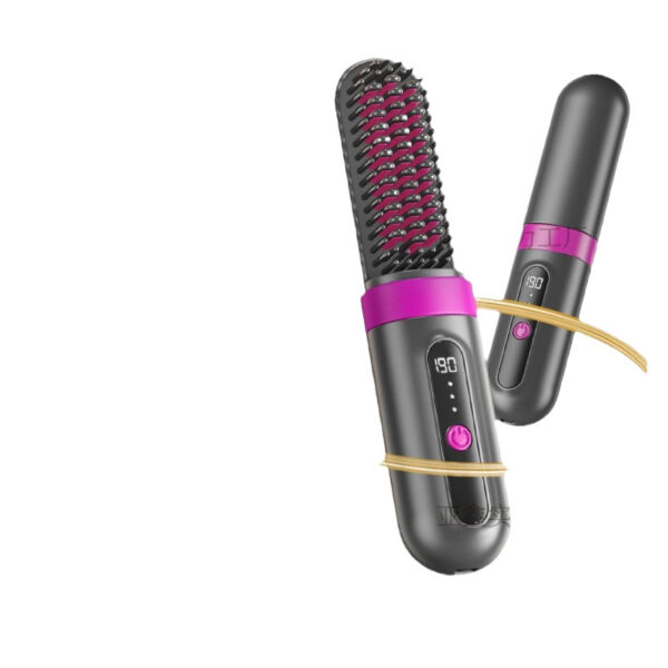 New Wireless Straight Hair Does Not Hurt Negative Ion Mini Portable Dual-purpose Fluffy Artifact Curly Hair Lazy Splint Electric Comb - Image 5