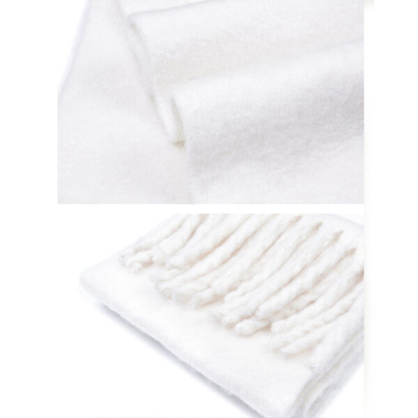 Designer Style Atmosphere Scarf Soft Waxy Imitation Cashmere Solid Color Scarf Women's Winter Plus Shawl - Image 4