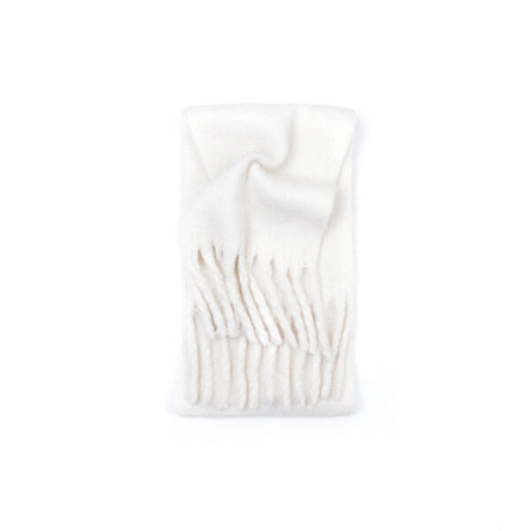 Designer Style Atmosphere Scarf Soft Waxy Imitation Cashmere Solid Color Scarf Women's Winter Plus Shawl - Image 5